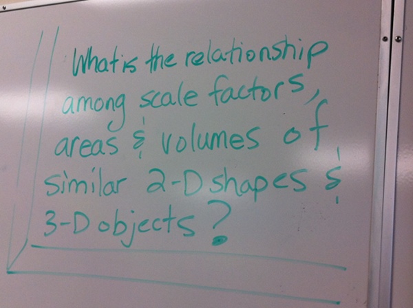 Math Question on whiteboard